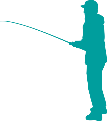 Fishing Man Silhouette Illustration