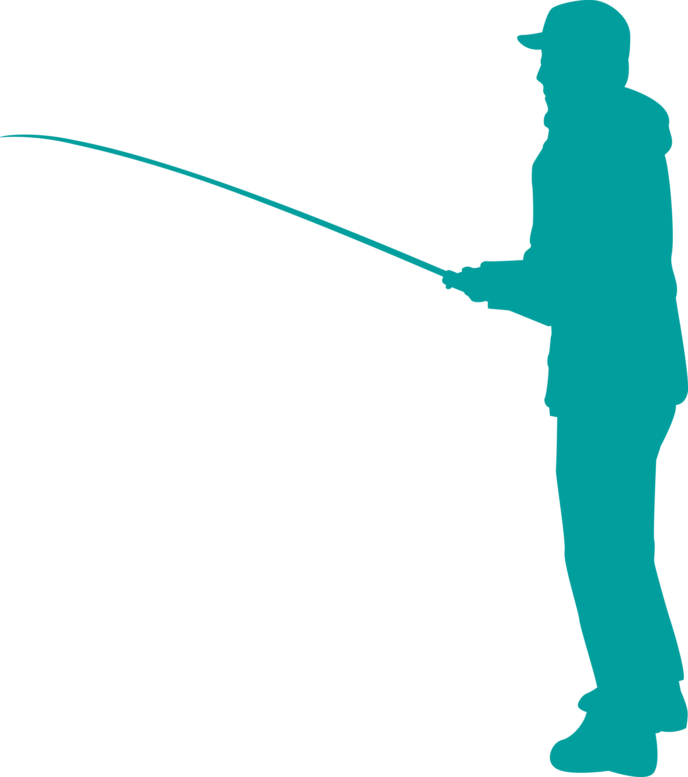 Fishing Man Silhouette Illustration