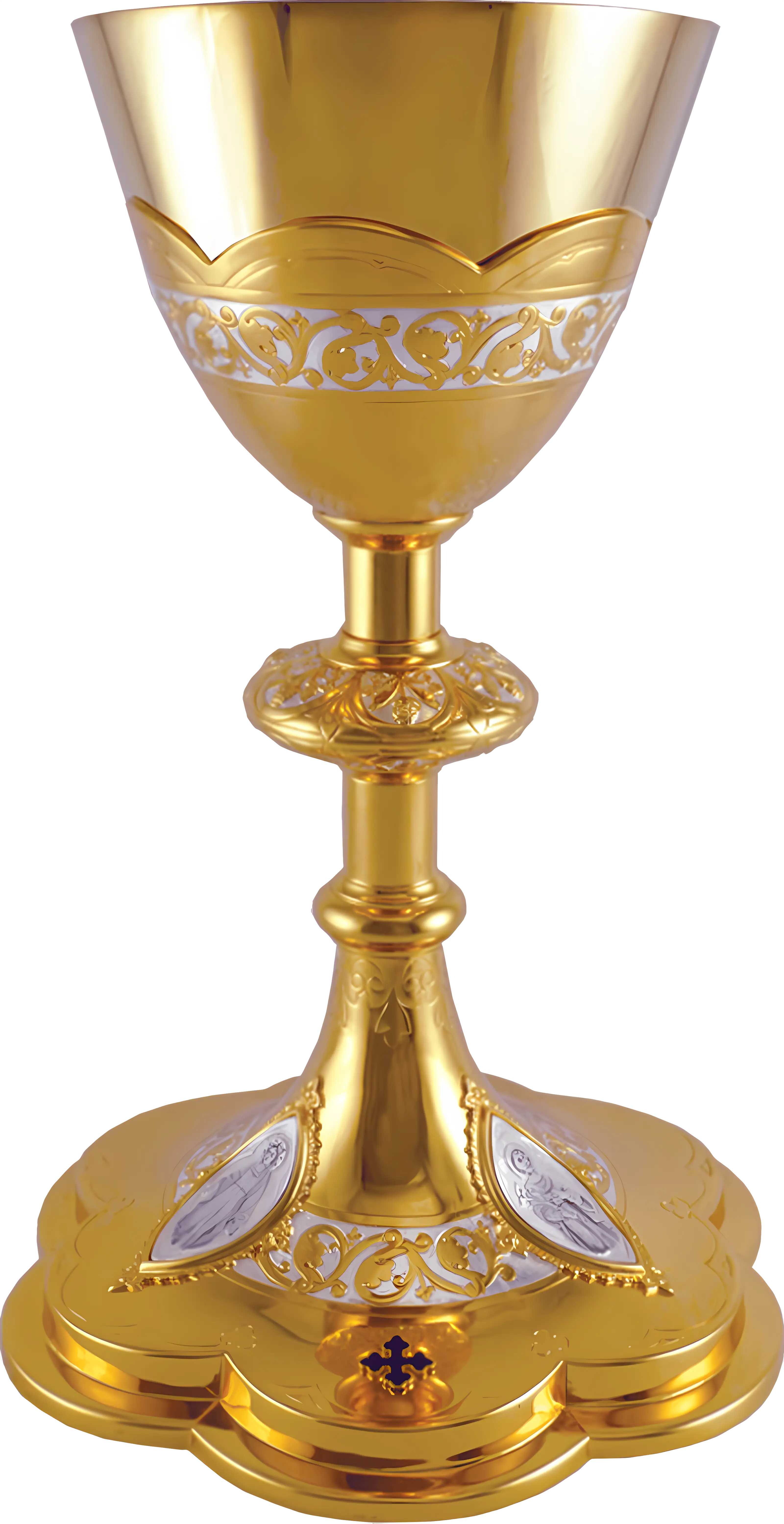 Golden Decorative Chalice with Intricate Details