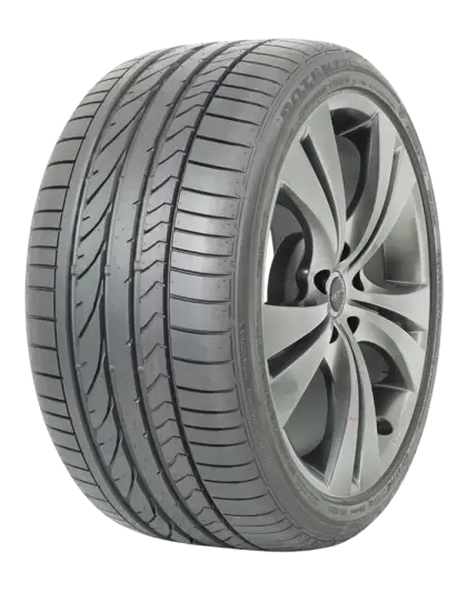 Car Tire with Grooved Tread Design