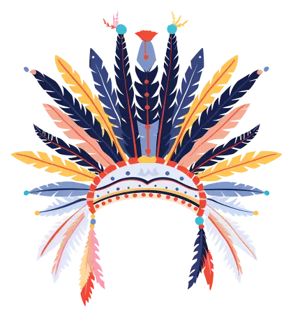 Intricately Designed Traditional Feather Headdress