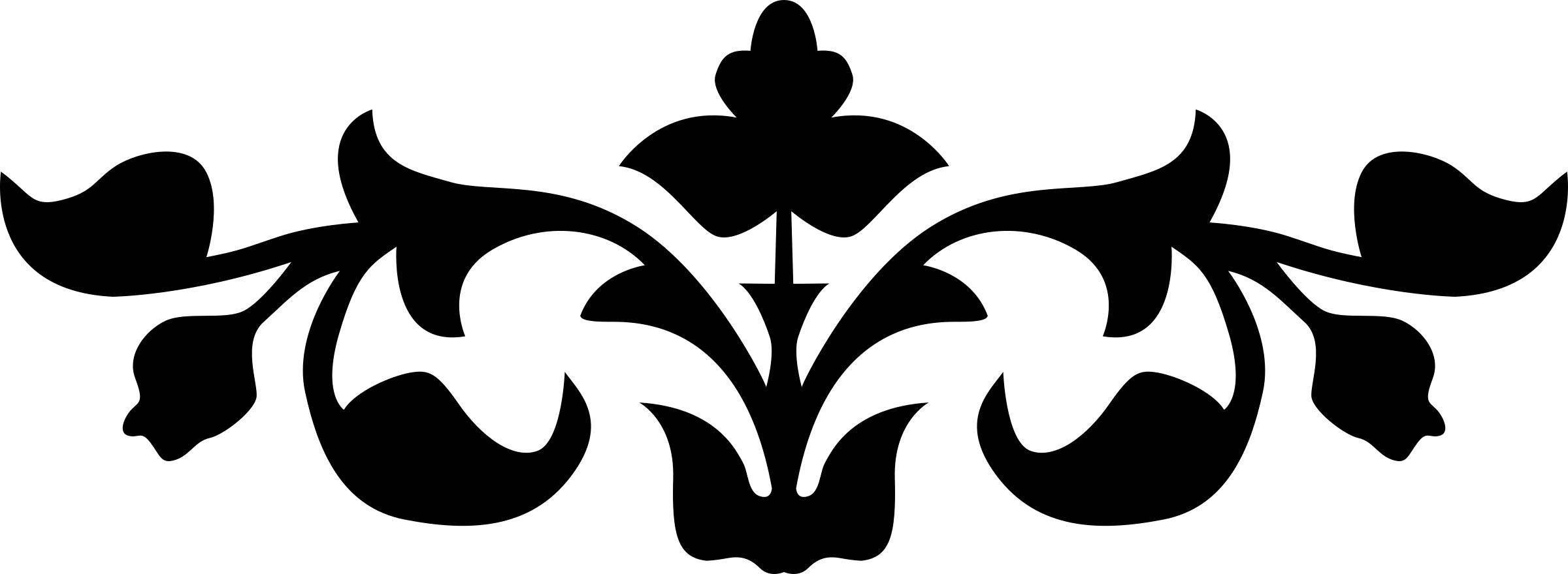 Black Floral Design