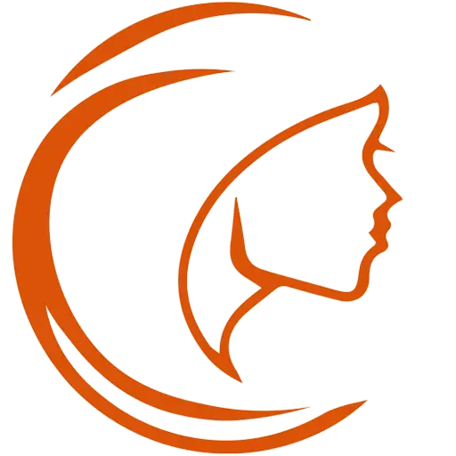 Orange Head Profile Logo Design
