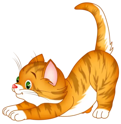 Playful Cartoon Illustration of a Cat
