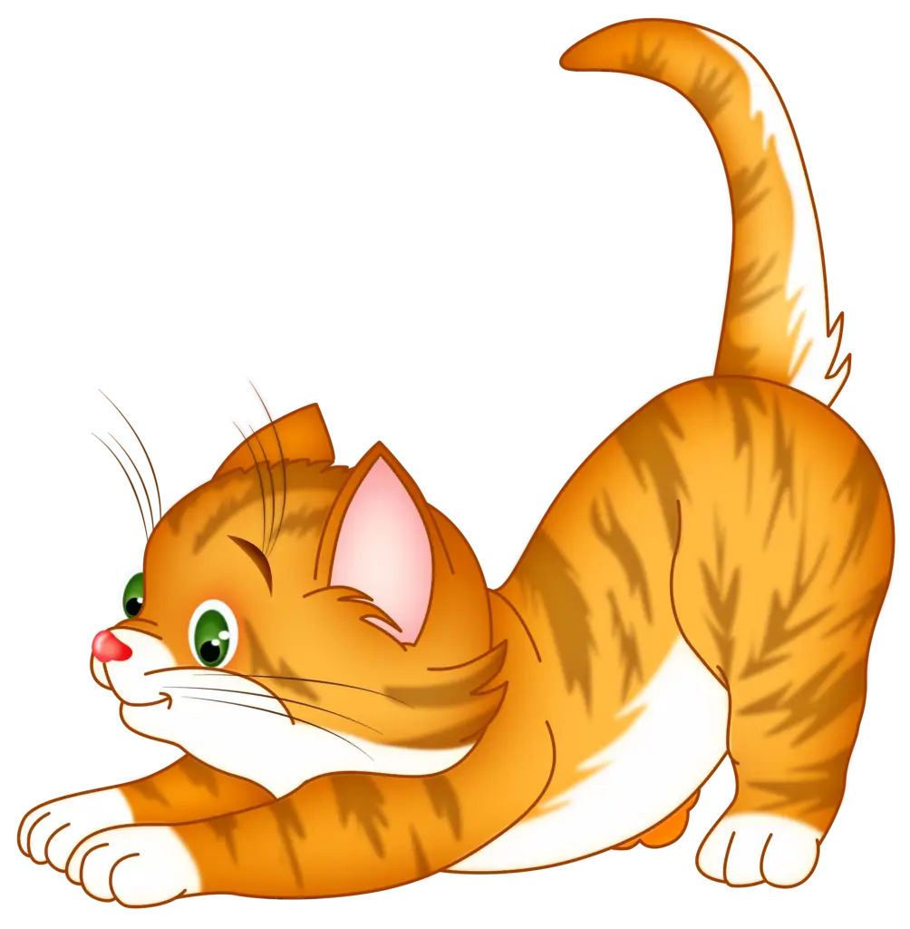 Playful Cartoon Illustration of a Cat