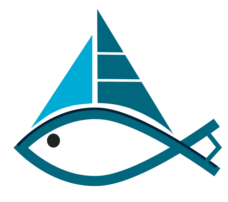 Creative Fish with Sailboat Logo Design