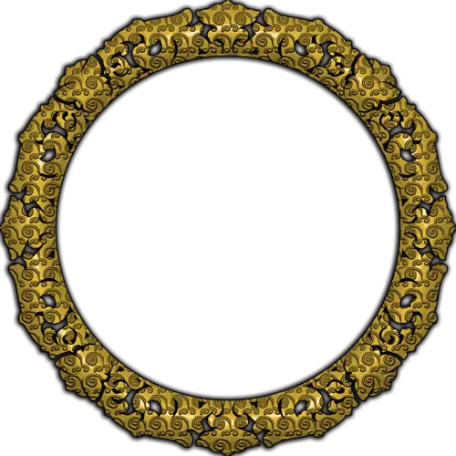 Circular Decorative Golden Frame Design