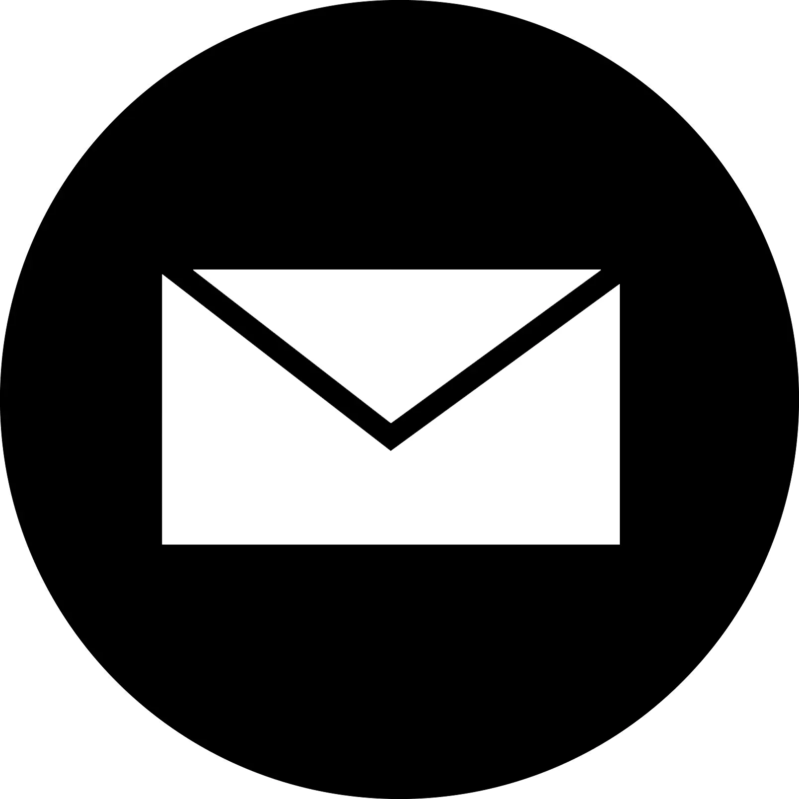 Black and White Envelope Icon