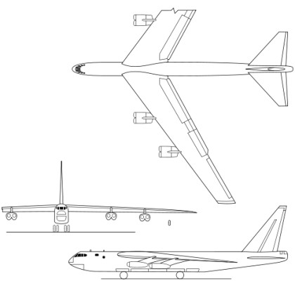 Military Bomber Aircraft Blueprint Design