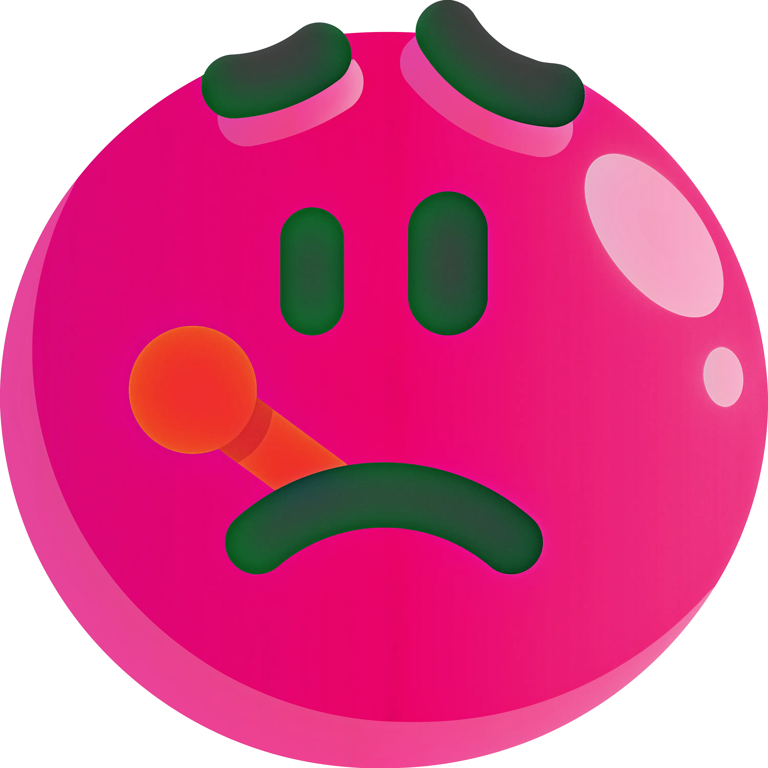 Sick Emoji Face with Thermometer
