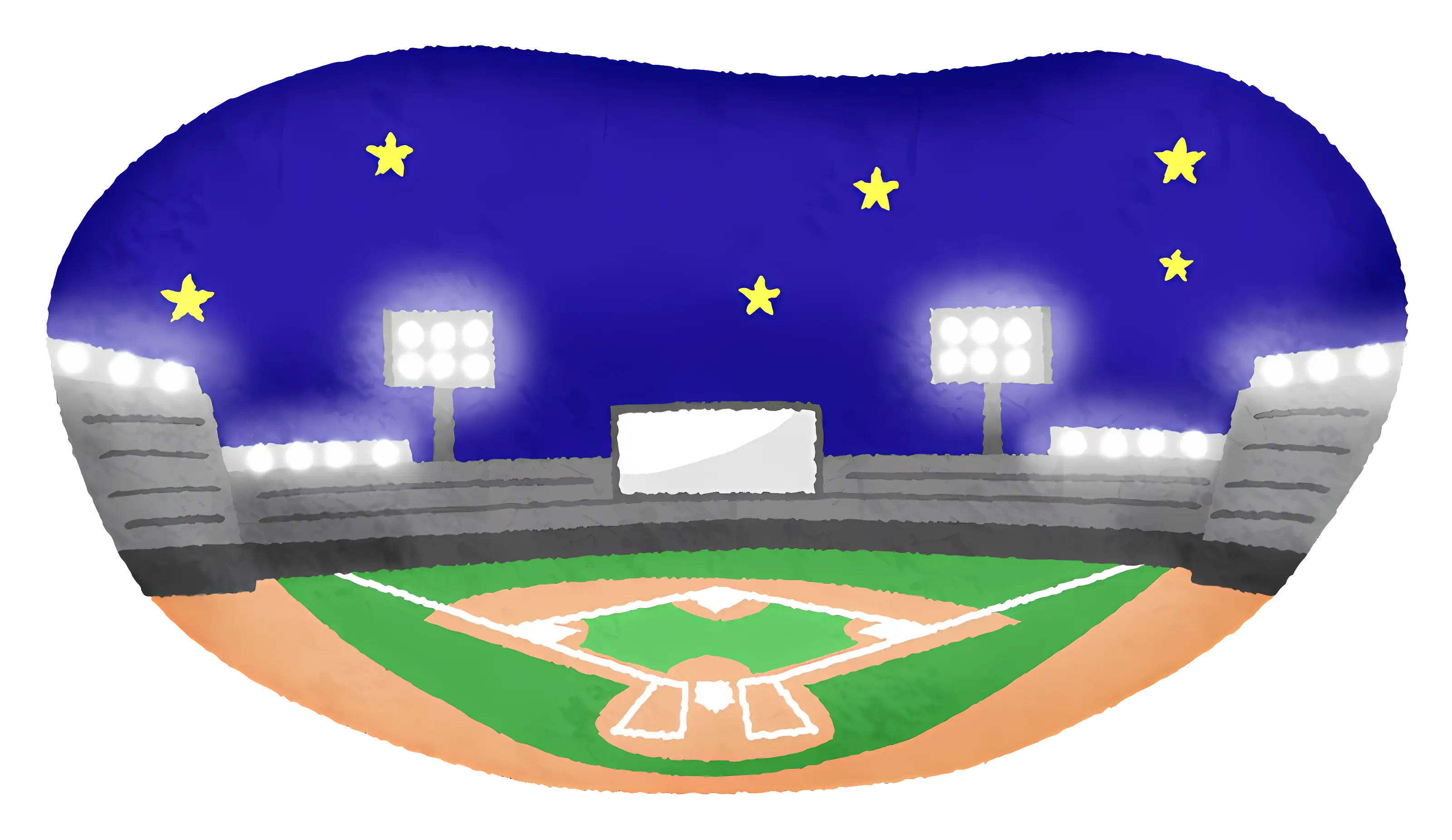 Baseball Stadium at Night