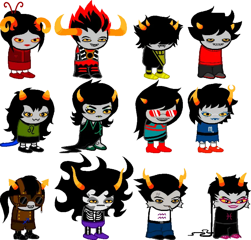 Cartoon Characters with Horns