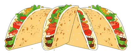 Illustration of Vibrant Mexican Tacos