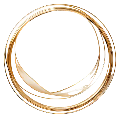 Golden Circular Decorative Frame