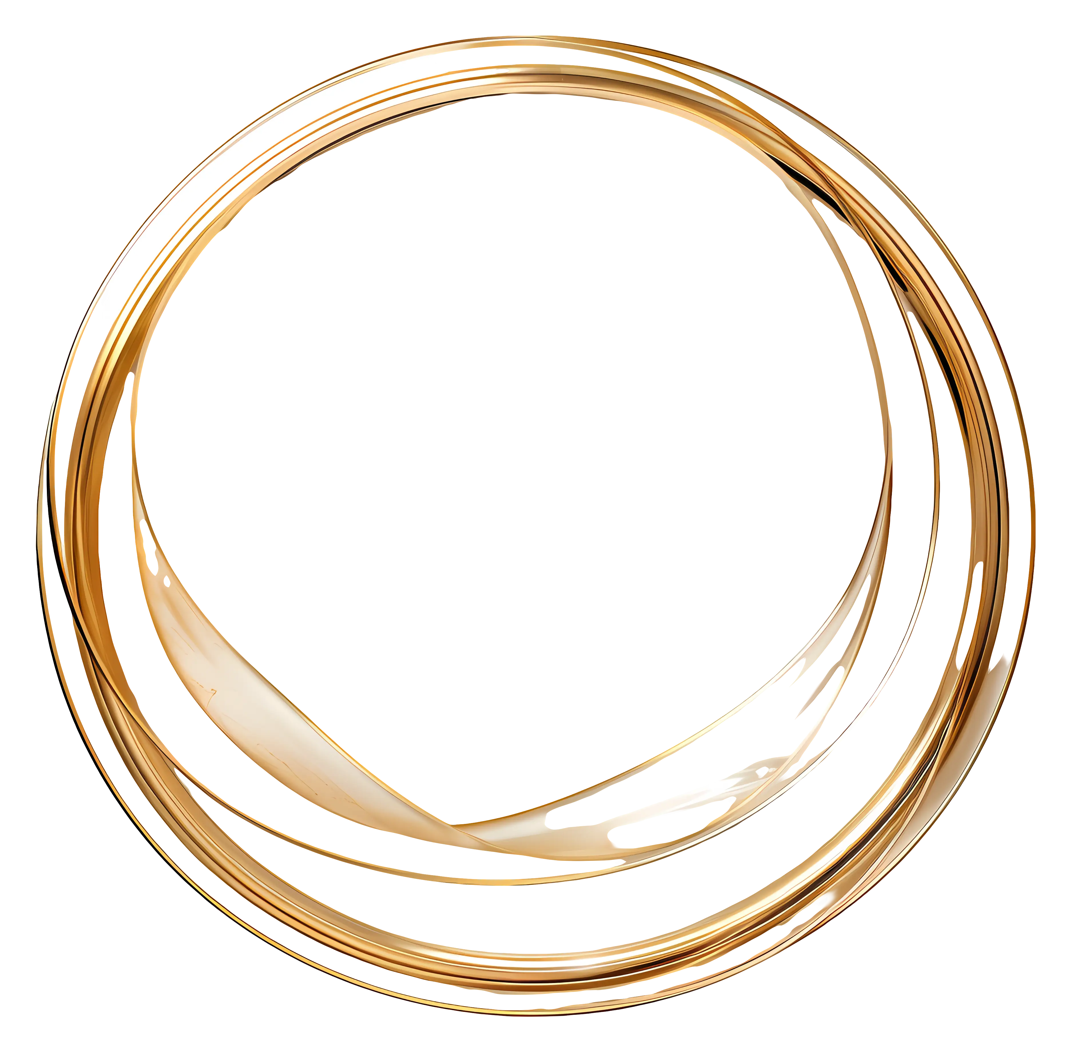 Golden Circular Decorative Frame