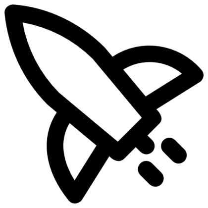 Minimalist Rocket Symbol