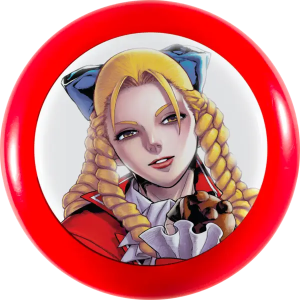 Blonde Anime Character in Red Circle
