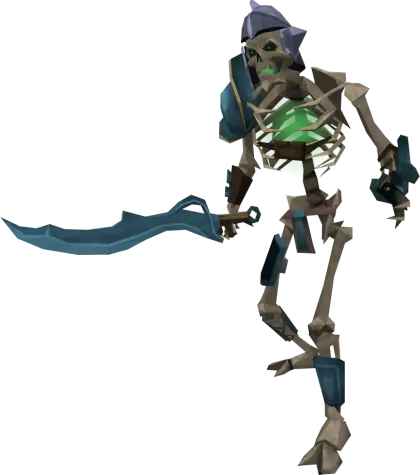 Skeleton Warrior with Sword and Armor
