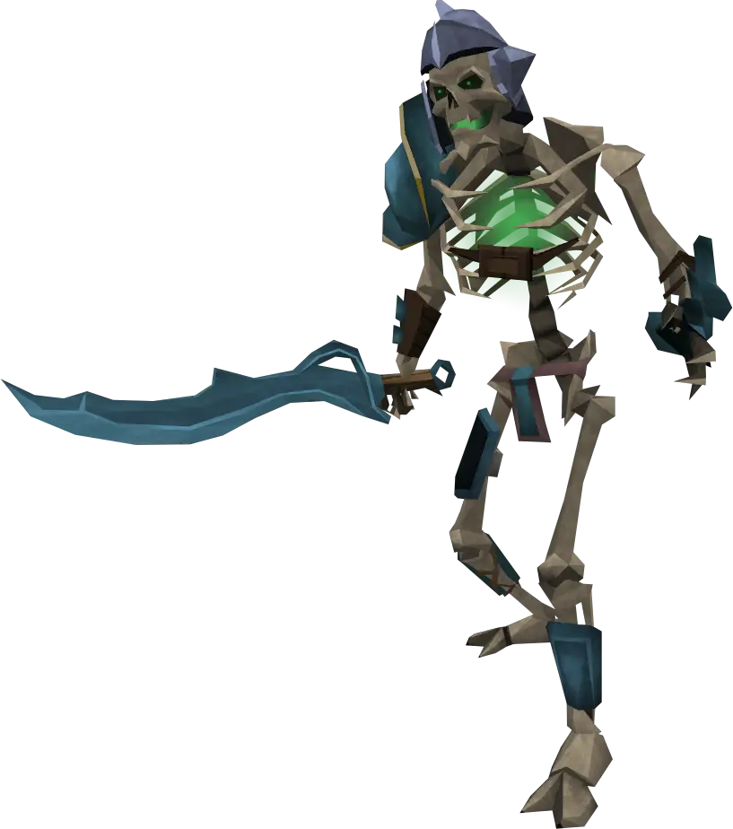 Skeleton Warrior with Sword and Armor