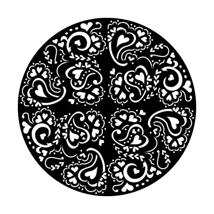 Black and White Decorative Circle Design