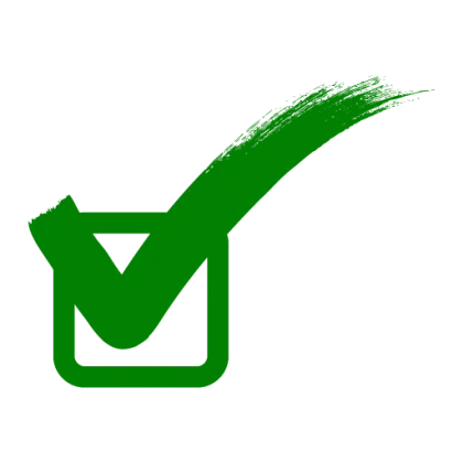 Green Checkmark Symbol for Completion
