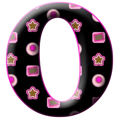Decorative Number Zero with Patterns