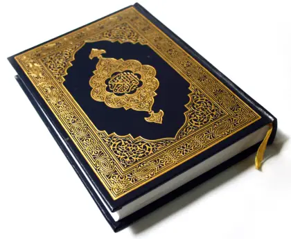 Quran Book with Golden Cover