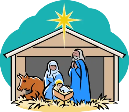 Nativity Scene for Christmas Illustration