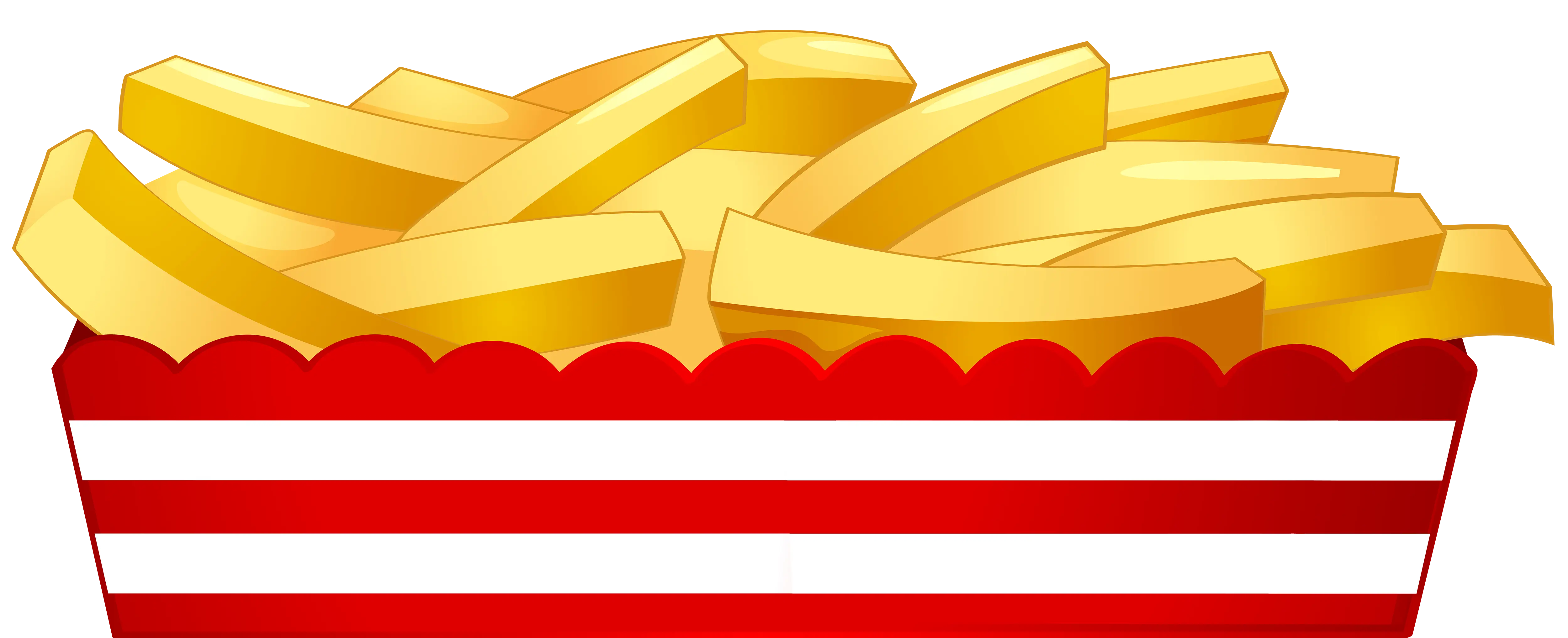 French Fries in Striped Box