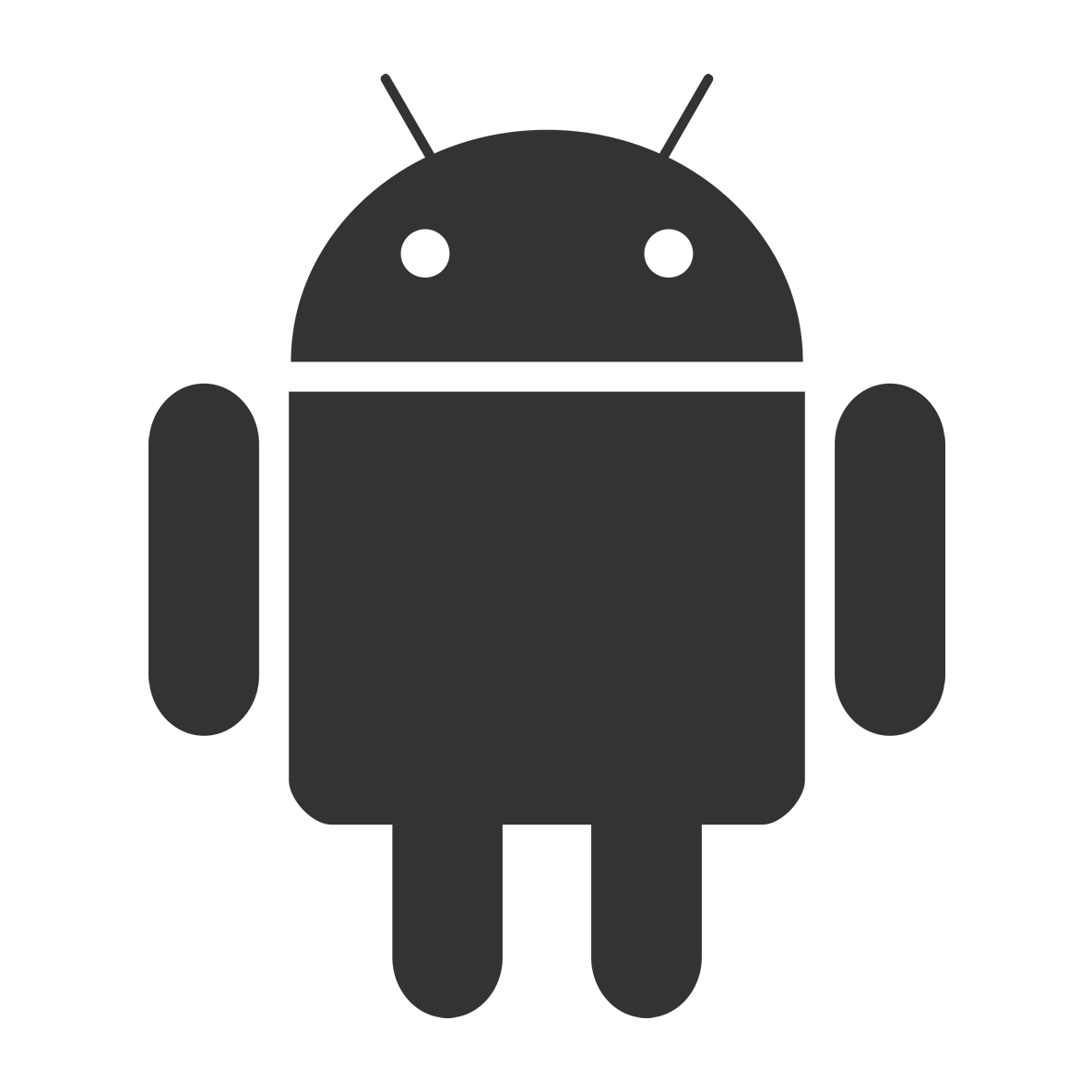 Minimalist Android Symbol Logo Design