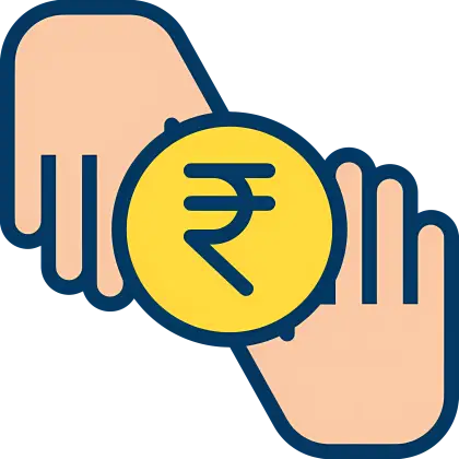 Currency Exchange Symbol with Rupee