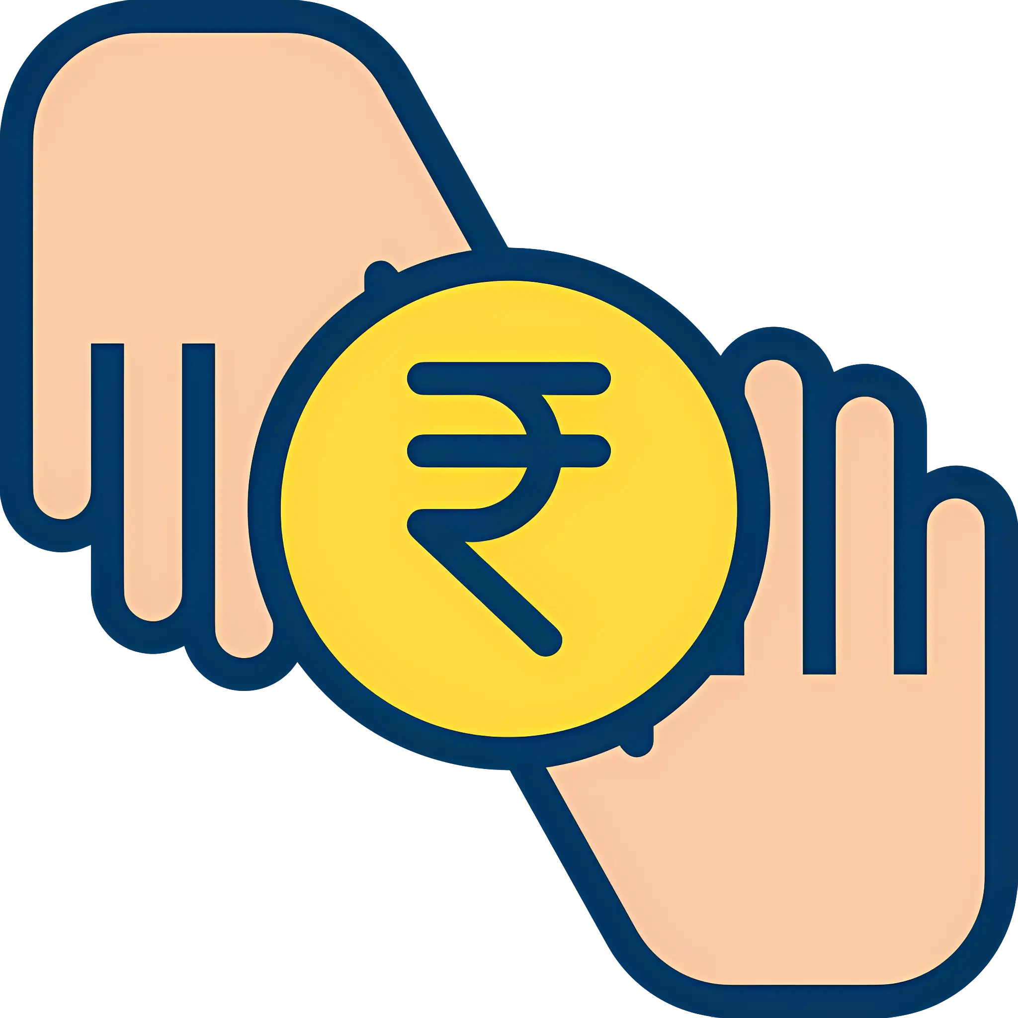 Currency Exchange Symbol with Rupee