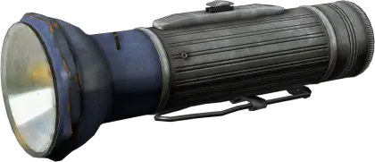 Old Flashlight with Blue Handle