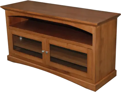 Wooden Entertainment Unit in Rustic Style