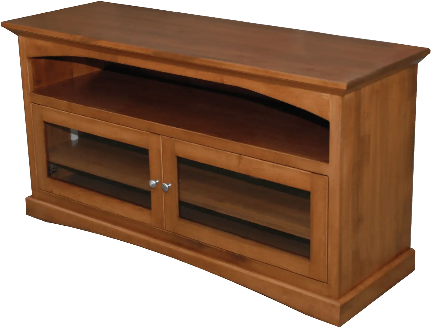 Wooden Entertainment Unit in Rustic Style