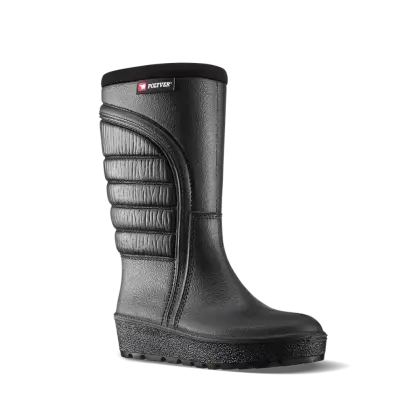 Black Waterproof Rain Boot for Outdoor Use