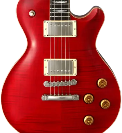 Red Electric Guitar with Strings