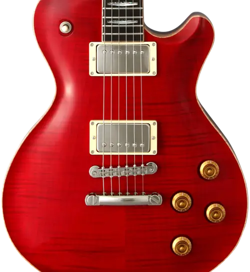 Red Electric Guitar with Strings
