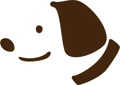 Simple Brown and White Dog Head