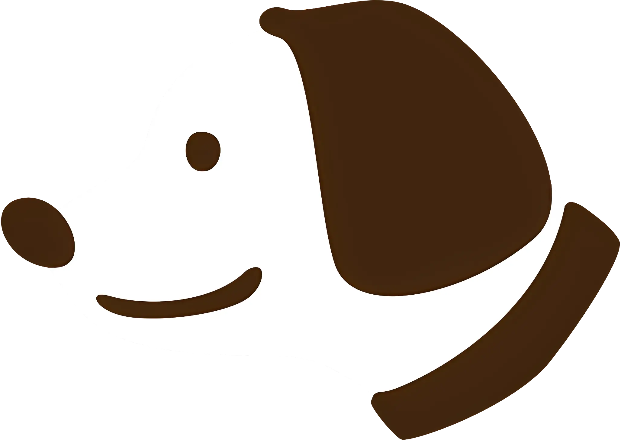 Simple Brown and White Dog Head