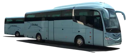 Blue Tour Bus for Group Travels