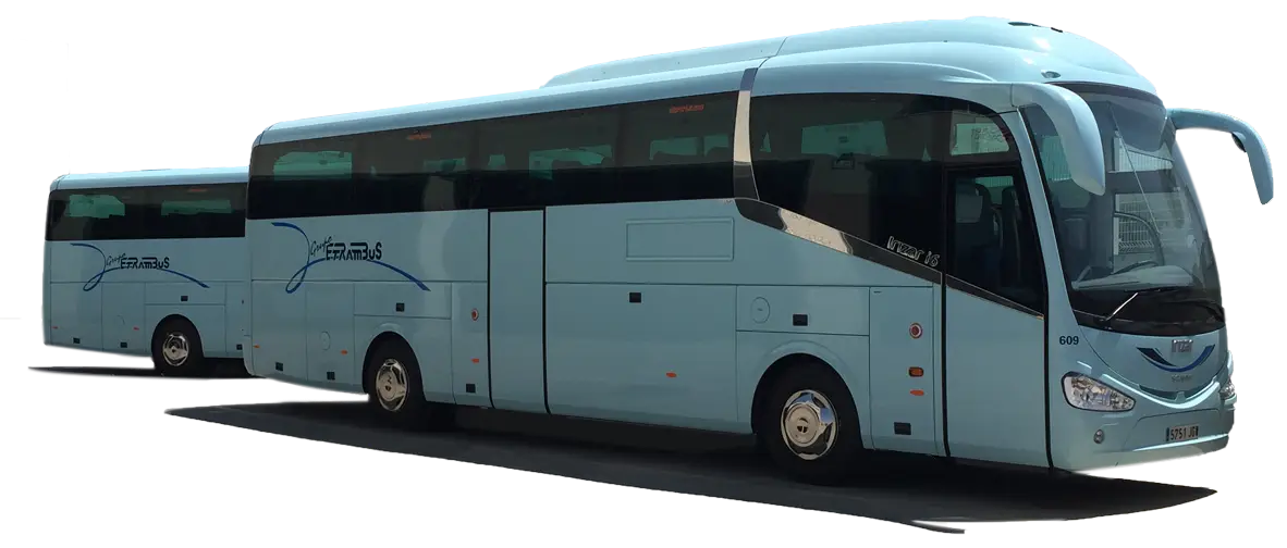 Blue Tour Bus for Group Travels