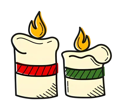 Decorative Candles with Flames