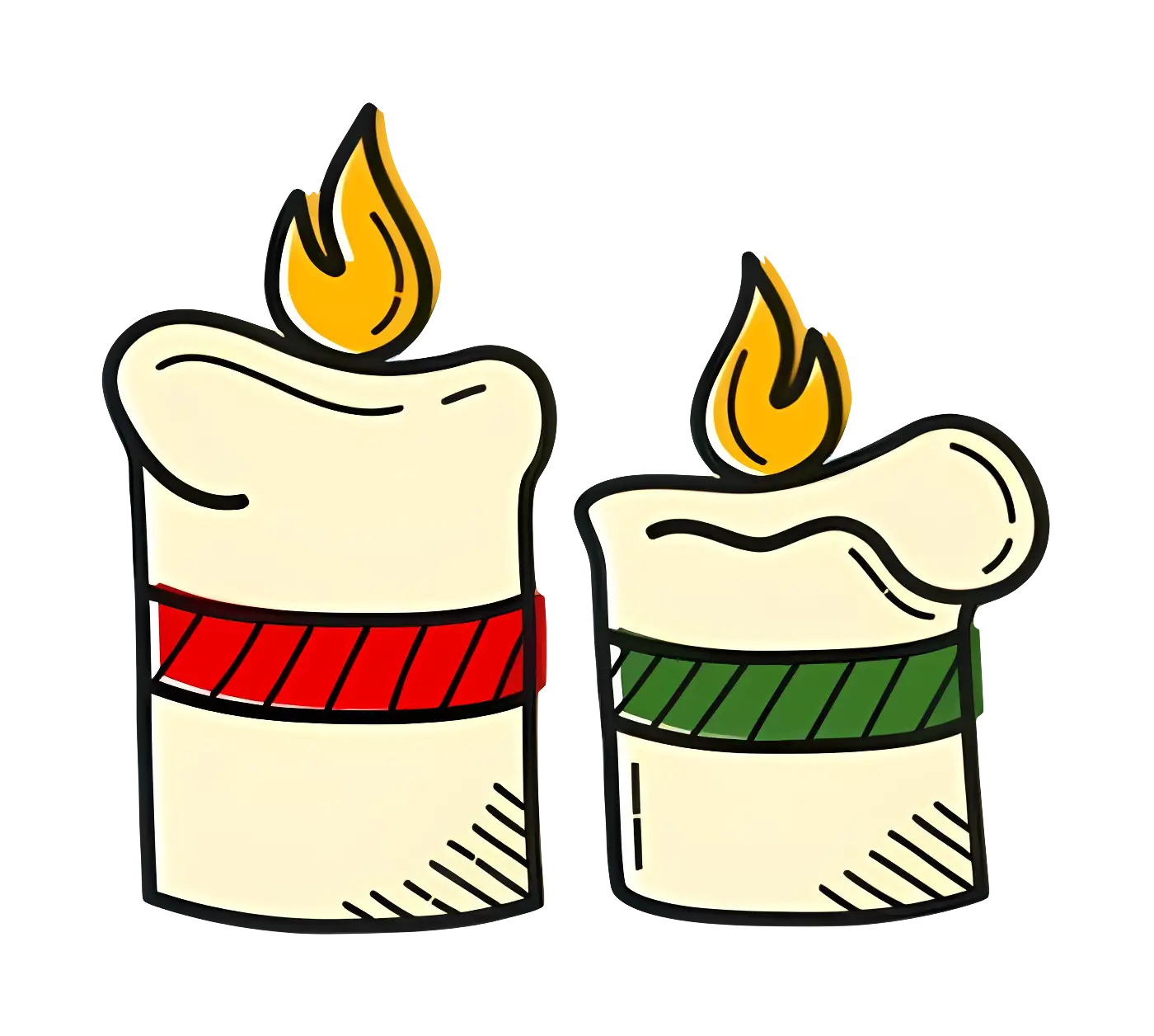 Decorative Candles with Flames
