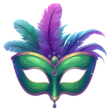 Decorative Feathered Mask
