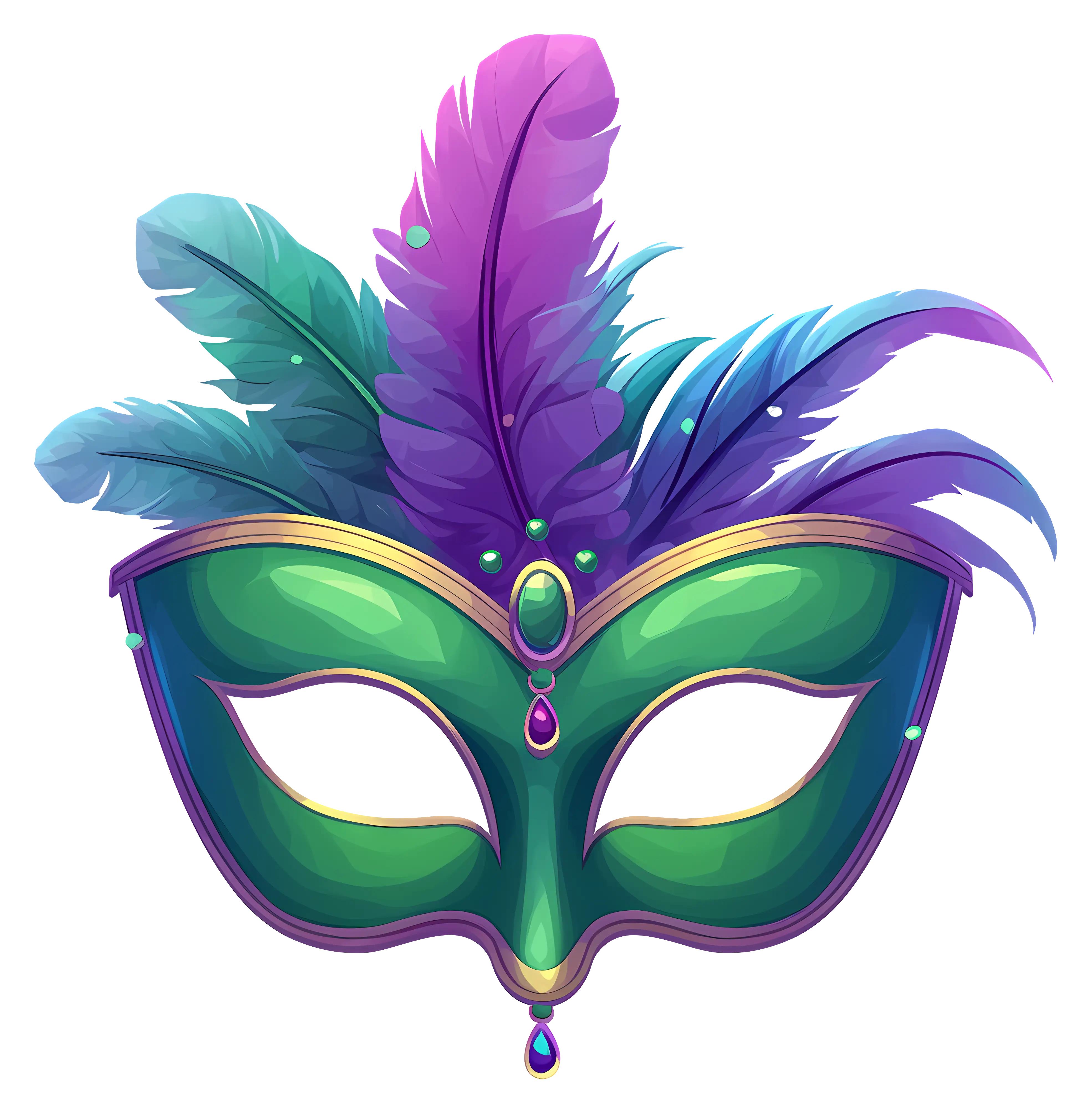 Decorative Feathered Mask