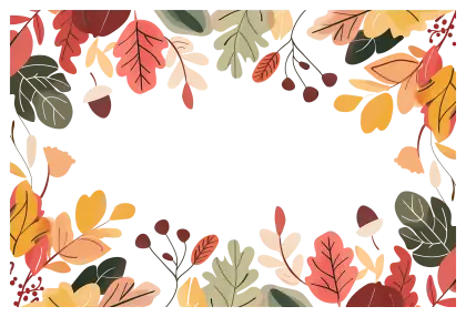 Vibrant Autumn Leaf Frame Design