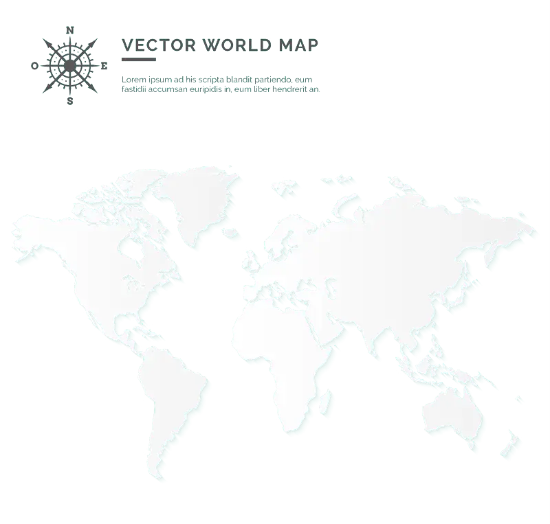 Transparent Vector World Map