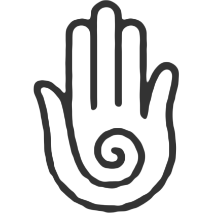 Hand with Spiral Symbol