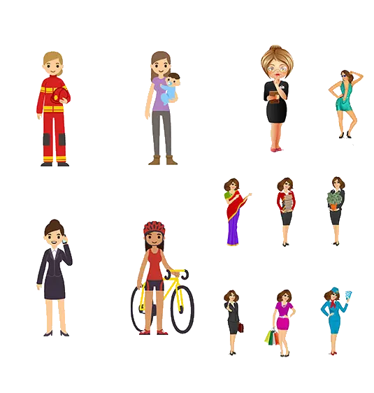 Illustration of Diverse People and Activities